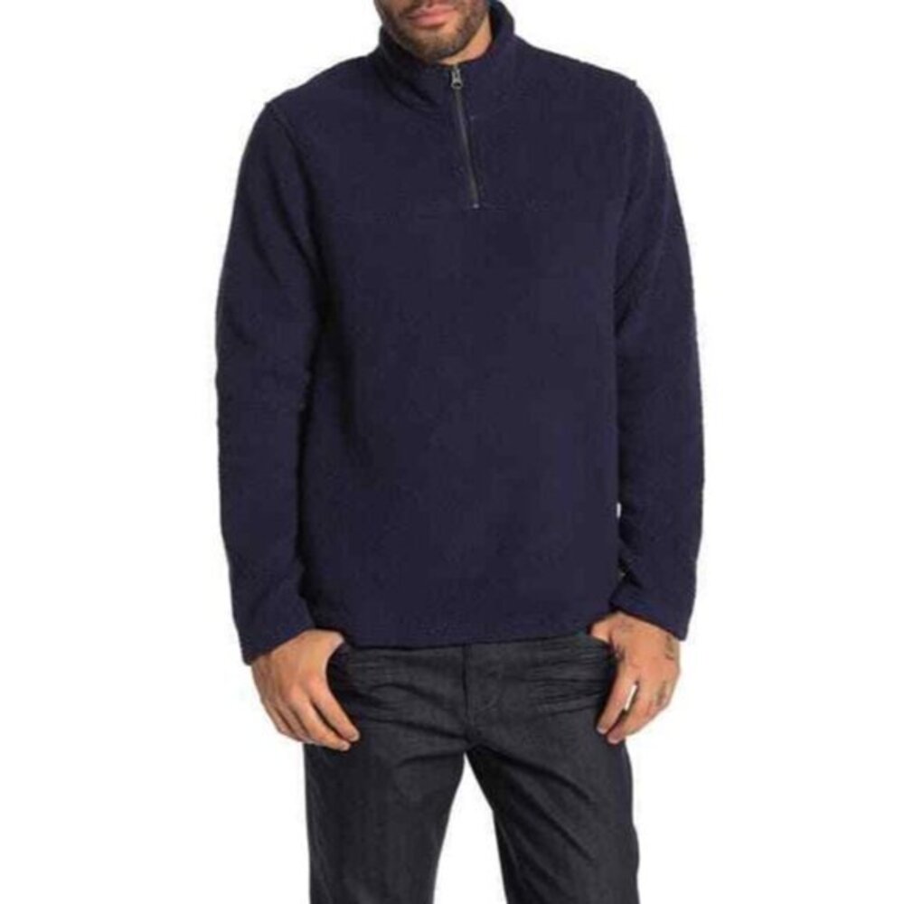 Wallin & Bros Men's Teddy Faux Shearling Quarter Zip Pullover SZ XL NWT